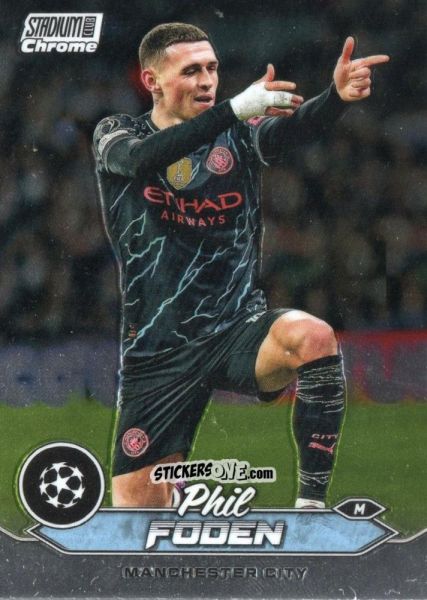 Sticker Phil Foden - Stadium Club Chrome UEFA Club Competitions 2023-2024
 n. 47 - Topps