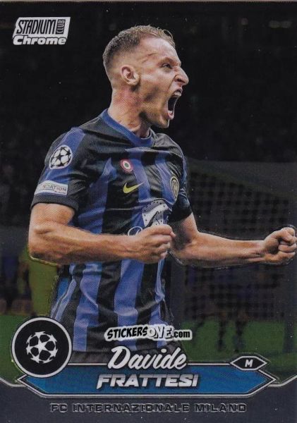 Sticker Davide Frattesi - Stadium Club Chrome UEFA Club Competitions 2023-2024
 n. 60 - Topps