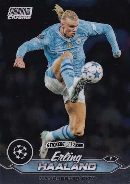 Sticker Erling Haaland - Stadium Club Chrome UEFA Club Competitions 2023-2024
 n. 70 - Topps