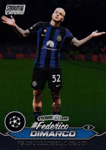 Figurina Federico Dimarco - Stadium Club Chrome UEFA Club Competitions 2023-2024
 n. 73 - Topps