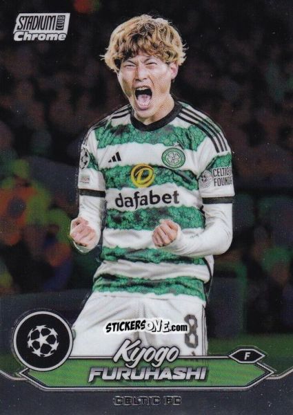 Sticker Kyogo Furuhashi - Stadium Club Chrome UEFA Club Competitions 2023-2024
 n. 82 - Topps