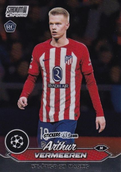 Figurina Arthur Vermeeren - Stadium Club Chrome UEFA Club Competitions 2023-2024
 n. 85 - Topps