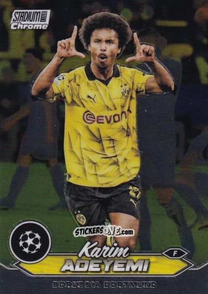 Sticker Karim Adeyemi - Stadium Club Chrome UEFA Club Competitions 2023-2024
 n. 89 - Topps