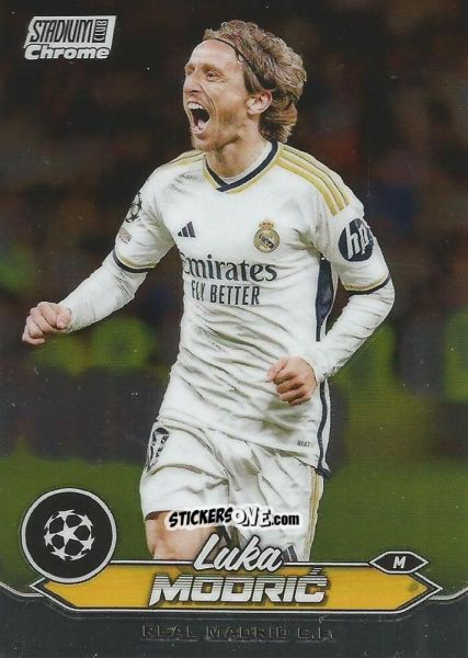 Sticker Luka Modric - Stadium Club Chrome UEFA Club Competitions 2023-2024
 n. 90 - Topps