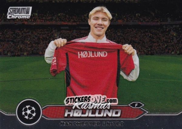 Sticker Rasmus HOjlund - Stadium Club Chrome UEFA Club Competitions 2023-2024
 n. 91 - Topps