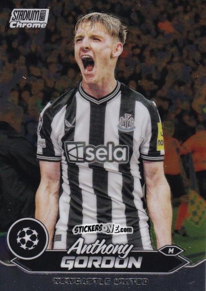 Sticker Anthony Gordon - Stadium Club Chrome UEFA Club Competitions 2023-2024
 n. 93 - Topps
