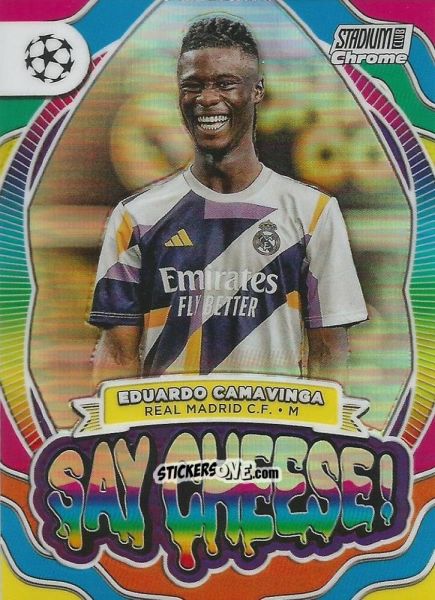 Sticker Eduardo Camavinga - Stadium Club Chrome UEFA Club Competitions 2023-2024
 n. SC-EC - Topps