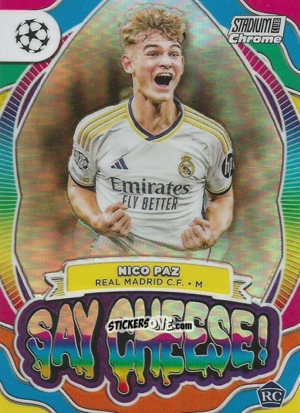 Sticker Nico Paz - Stadium Club Chrome UEFA Club Competitions 2023-2024
 n. SC-NP - Topps