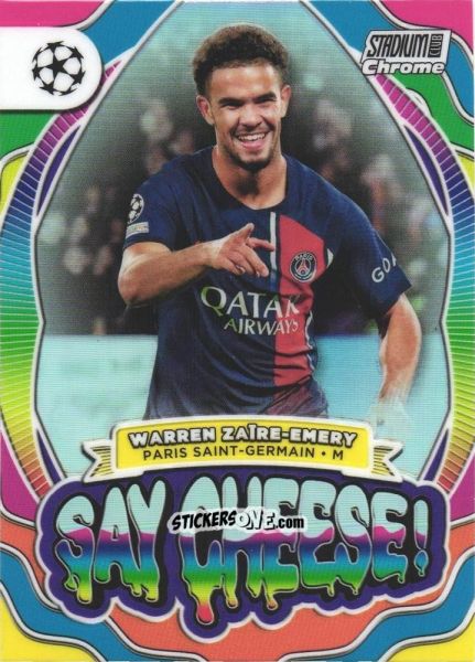 Sticker Warren Zaire-Emery - Stadium Club Chrome UEFA Club Competitions 2023-2024
 n. SC-WZE - Topps