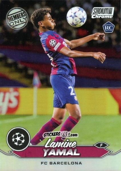 Sticker Lamine Yamal - Stadium Club Chrome UEFA Club Competitions 2023-2024
 n. 27B - Topps