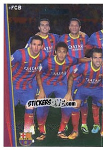 Sticker Alineacion - Fc Barcelona 2013-2014 - Panini