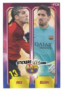 Sticker Pinto / Olazabal - Fc Barcelona 2013-2014 n. 19 - Panini