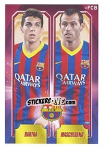 Sticker Bartra / Javier Mascherano - Fc Barcelona 2013-2014 n. 22 - Panini