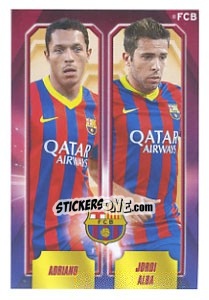 Figurina Adriano Correia / Jordi Alba - Fc Barcelona 2013-2014 - Panini