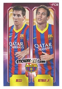 Sticker Messi / Neymar Jr - Fc Barcelona 2013-2014 n. 28 - Panini