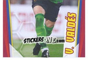 Sticker Victor Valdes in action - Fc Barcelona 2013-2014 n. 38 - Panini