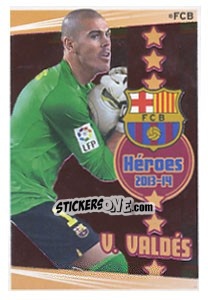 Sticker Victor Valdes - Fc Barcelona 2013-2014 n. 41 - Panini