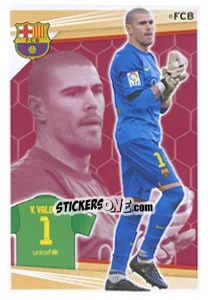 Sticker Victor Valdes - Fc Barcelona 2013-2014 - Panini