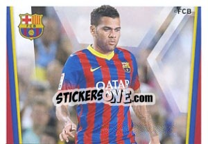 Sticker Dani Alves in action - Fc Barcelona 2013-2014 n. 49 - Panini