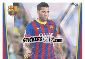 Sticker Dani Alves in action - Fc Barcelona 2013-2014 - Panini