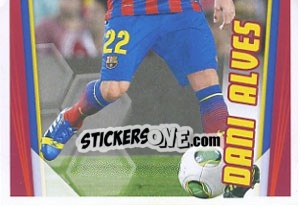 Sticker Dani Alves in action - Fc Barcelona 2013-2014 - Panini