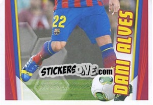 Cromo Dani Alves in action - Fc Barcelona 2013-2014 - Panini