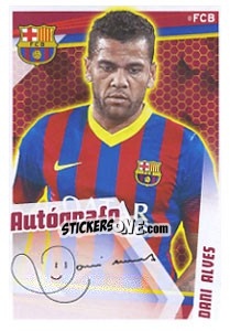 Sticker Dani Alves (Autografo) - Fc Barcelona 2013-2014 - Panini