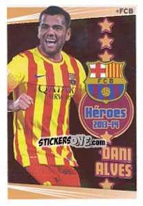 Figurina Dani Alves - Fc Barcelona 2013-2014 - Panini