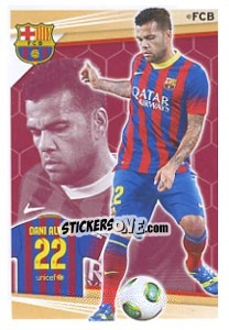 Sticker Dani Alves - Fc Barcelona 2013-2014 n. 54 - Panini