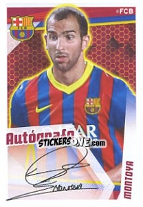 Sticker Montoya (Autografo) - Fc Barcelona 2013-2014 - Panini