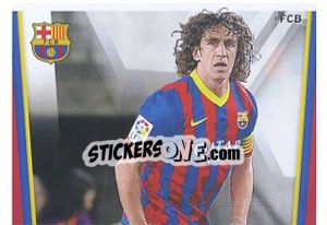 Cromo Puyol in action - Fc Barcelona 2013-2014 - Panini