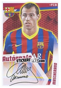 Sticker Mascherano (Autografo) - Fc Barcelona 2013-2014 n. 82 - Panini