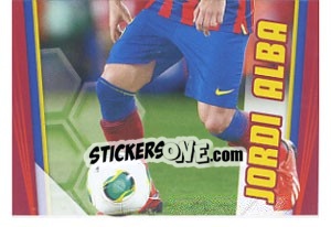 Sticker Jordi Alba in acton - Fc Barcelona 2013-2014 n. 92 - Panini