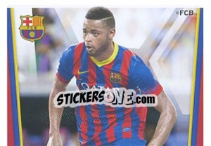 Figurina Alex Song in action - Fc Barcelona 2013-2014 - Panini