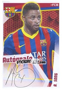 Sticker Alex Song (Autografo) - Fc Barcelona 2013-2014 n. 106 - Panini
