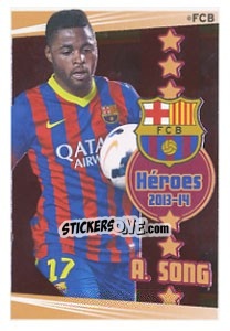 Sticker Alex Song - Fc Barcelona 2013-2014 - Panini