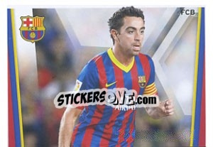 Sticker Xavi in action - Fc Barcelona 2013-2014 - Panini