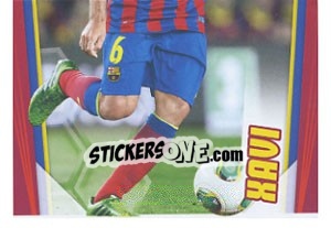 Figurina Xavi in action - Fc Barcelona 2013-2014 - Panini