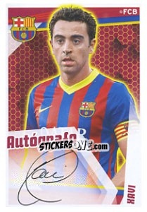 Sticker Xavi (Autografo) - Fc Barcelona 2013-2014 - Panini