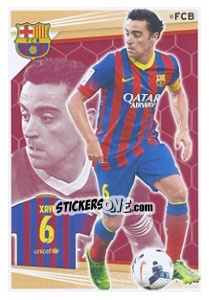 Sticker Xavi Hernández - Fc Barcelona 2013-2014 n. 114 - Panini
