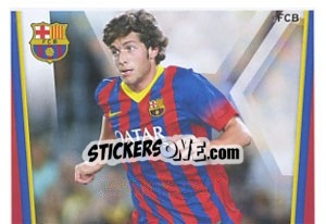 Sticker S. Roberto in action - Fc Barcelona 2013-2014 - Panini