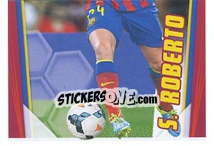 Sticker S. Roberto in action - Fc Barcelona 2013-2014 - Panini