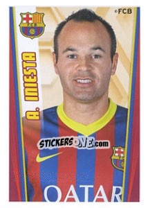 Sticker A. Iniesta - Fc Barcelona 2013-2014 n. 123 - Panini