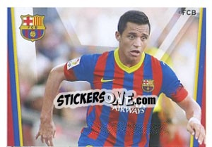 Sticker Alexis Sánchez in action - Fc Barcelona 2013-2014 - Panini