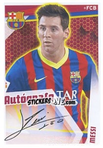 Sticker Messi (Autografo) - Fc Barcelona 2013-2014 - Panini