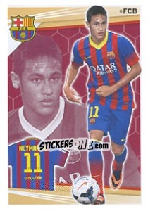 Sticker Neymar Jr - Fc Barcelona 2013-2014 n. 156 - Panini