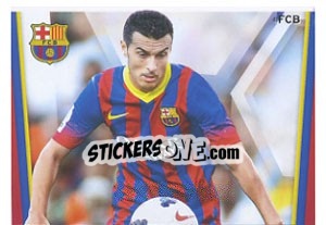 Sticker Pedro in action - Fc Barcelona 2013-2014 - Panini