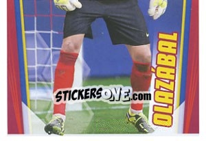 Sticker Olazábal in action - Fc Barcelona 2013-2014 - Panini