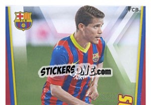 Sticker Jonathan Dos Santos in action - Fc Barcelona 2013-2014 - Panini