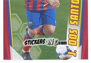 Sticker Jonathan Dos Santos in action - Fc Barcelona 2013-2014 - Panini